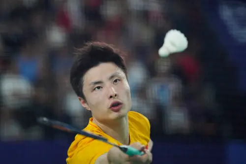 ▲羽球男單世界排名第一的「中國球王」石宇奇，巴黎奧運8強爆冷遭泰國好手擊敗，結束奧運旅程。（圖／達志影像／美聯社）