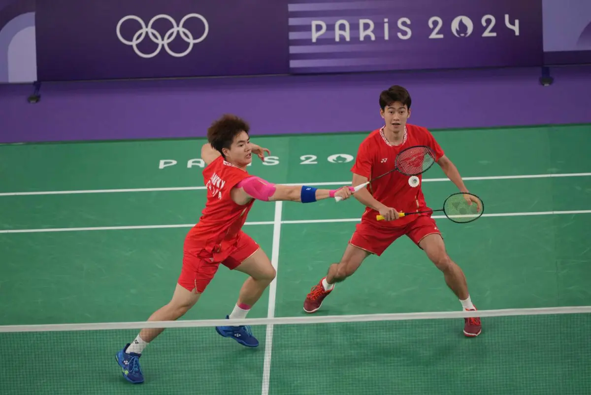 ▲中國男雙王昶、梁偉鏗「梁王組合」在巴黎奧運奪下銀牌後，緊接而來的日本羽球公開賽並未出賽。（圖／美聯社／達志影像）
