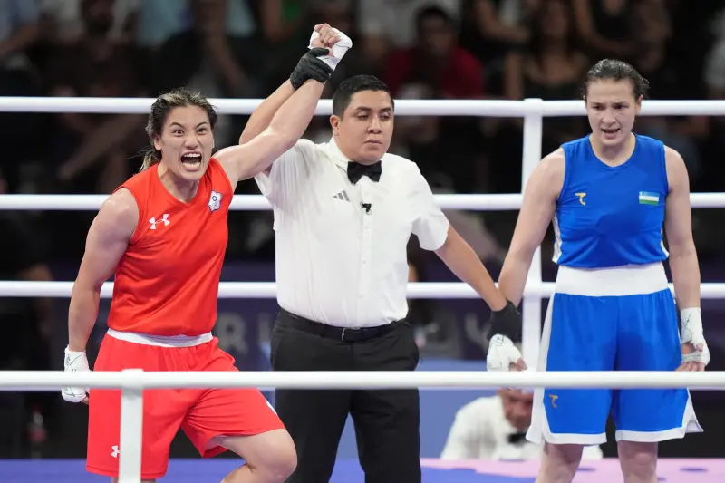 ▲女子拳擊國手陳念琴巴黎奧運8強賽獲勝（圖），順利闖進四強保銅爭金，新竹市代理市長邱臣遠大讚「竹市的驕傲」。（圖／新竹市政府提供）