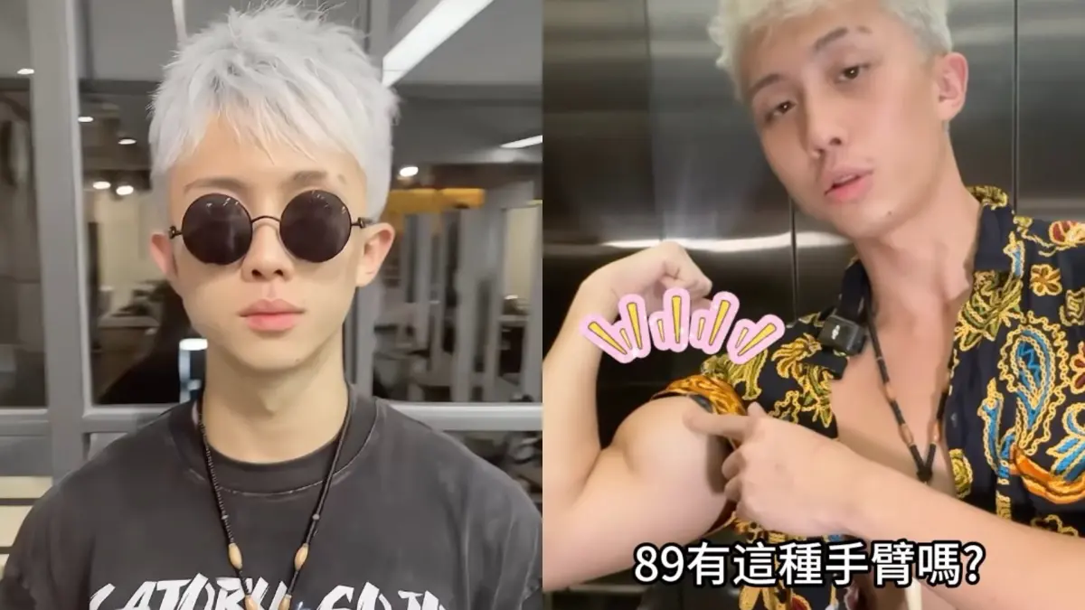 ▲孫安佐近日被說穿著打扮像「8+9」怒反擊，他襯衫敞開秀出身體的肌肉線條，霸氣反問：「89有這種手臂嗎？」（圖／孫安佐IG）