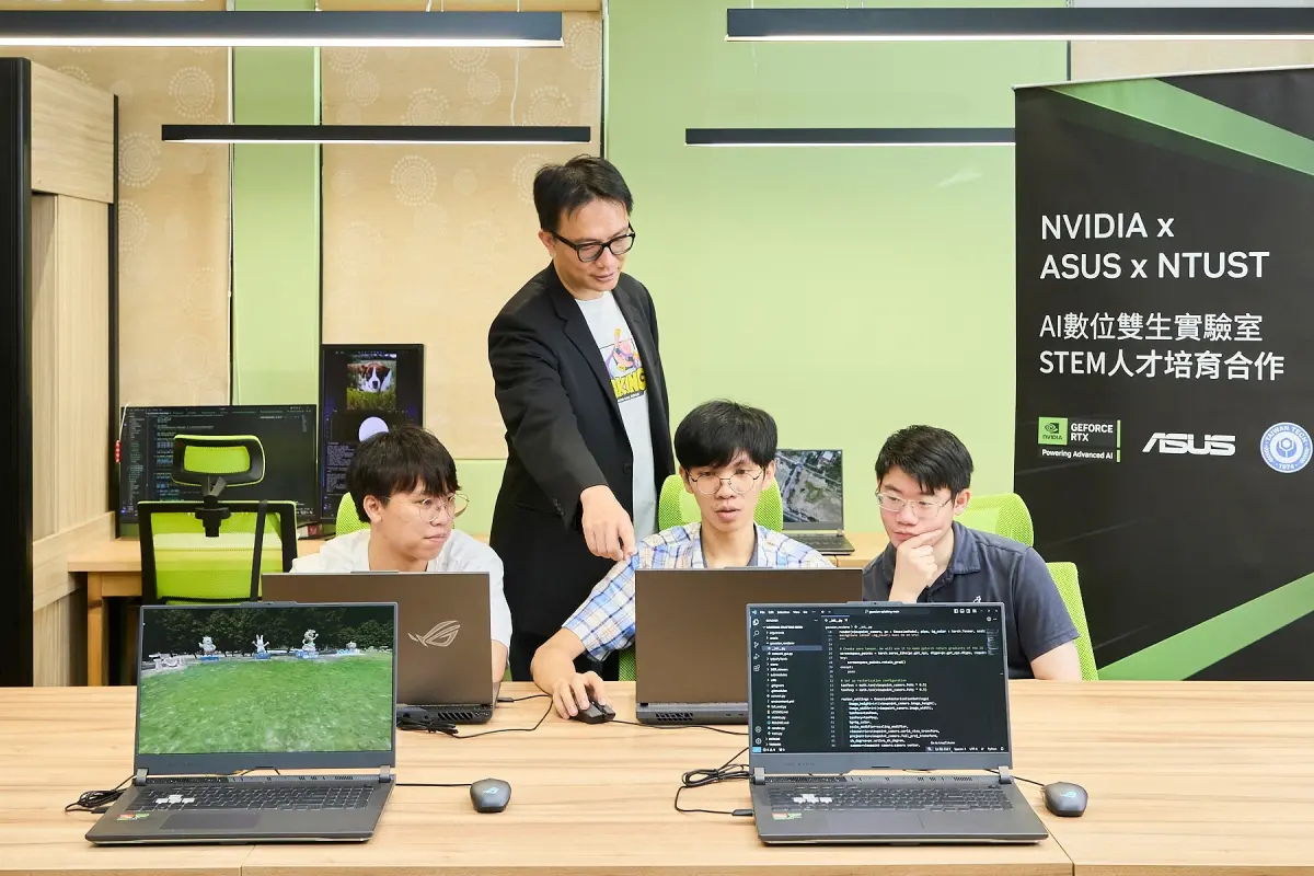 ▲台科大攜輝達、華碩，打造AI數位雙生實驗室。（圖／台科大提供）