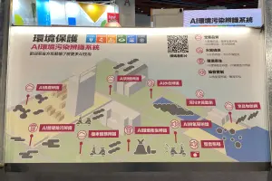 ▲桃園市政府展示首創的AI環境污染辨識系統示意。（圖／實習記者張佳雯攝）