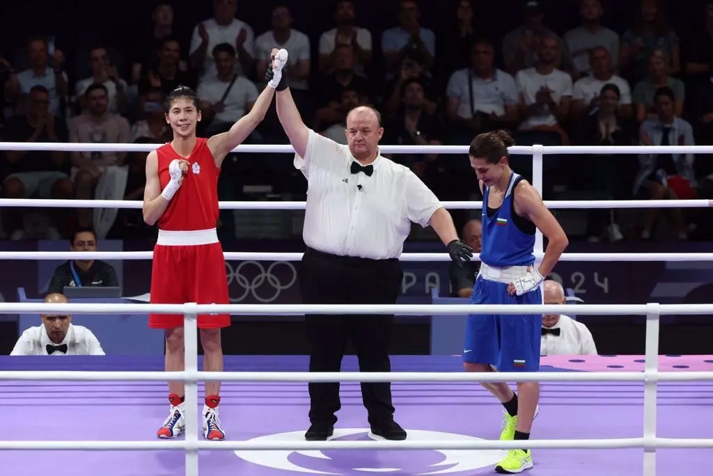 ▲林郁婷無畏性別爭議，一路挺到金牌戰，府院高層在過程中大打輿論戰。（圖／中華奧會提供）