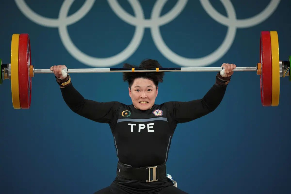 ▲台灣舉重奧運銅牌女將陳玟卉連兩屆征戰五環殿堂，今年改戰女子71公斤量級，最終以抓舉103公斤、挺舉133公斤、總和236公斤排名第6無緣奪牌（圖／美聯社／達志影像）