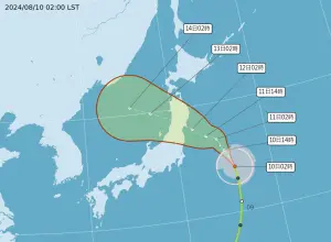 ▲輕度颱風瑪莉亞朝日本前進，路徑對台灣沒有影響。（圖／取自中央氣象署）