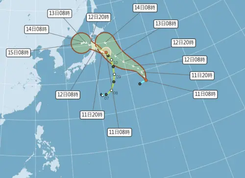 恐雙颱共舞！颱風「山神」最快今晚生成　氣象署曝路徑、對台影響
