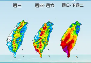 台灣整片發紅！連續一週「沒有颱風」照樣下大雨　雨勢最兇時段曝
