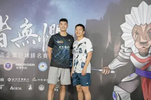 ▲王齊麟與李洋合體。(圖/牧德盃提供) ▲王齊麟與李洋合體,兩人感情真的不錯。(圖/牧德盃提供)