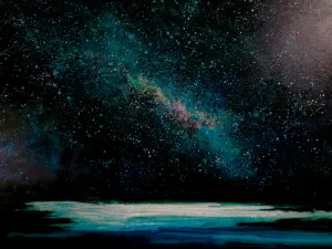 ▲廣受藏家喜愛的星空作品「星海耀眼」。（圖／大廈藝廊提供）