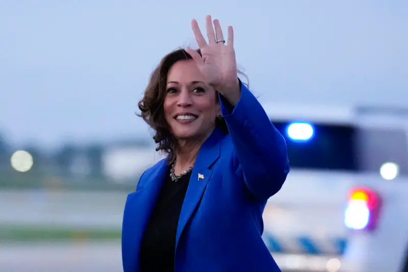 ▲美國副總統賀錦麗（Kamala Harris）今日在民主黨全代會中正式接受總統候選人提名，賀錦麗之前揚言將阻止食物和零售業者哄抬物價，川普因此嘲諷賀錦麗要推行共產主義，還稱呼賀錦麗為「卡瑪拉同志」（Comrade Kamala）。（圖／美聯社／達志影像）