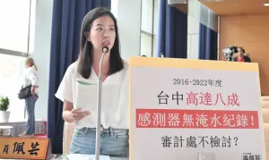 台中近8成淹水感測器無效　美女議員質疑審計處長老爸對市府放水
