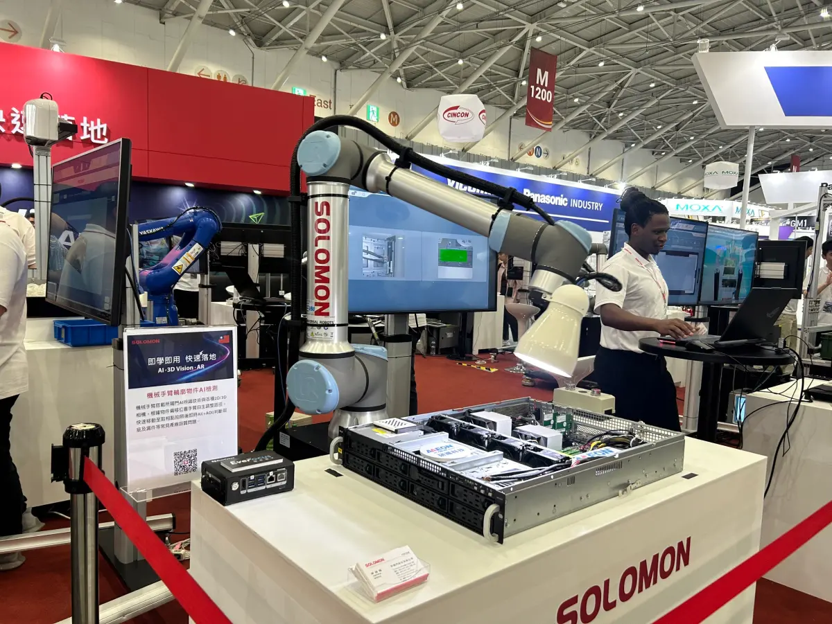 ▲AI 3D視覺公司所羅門自今年3月在輝達GTC大會亮相以及5月COMPUTEX（台北國際電腦展）宣布與輝達合作以來，成為市場焦點，股價水漲船高。（圖／記者鄭妤安攝影）