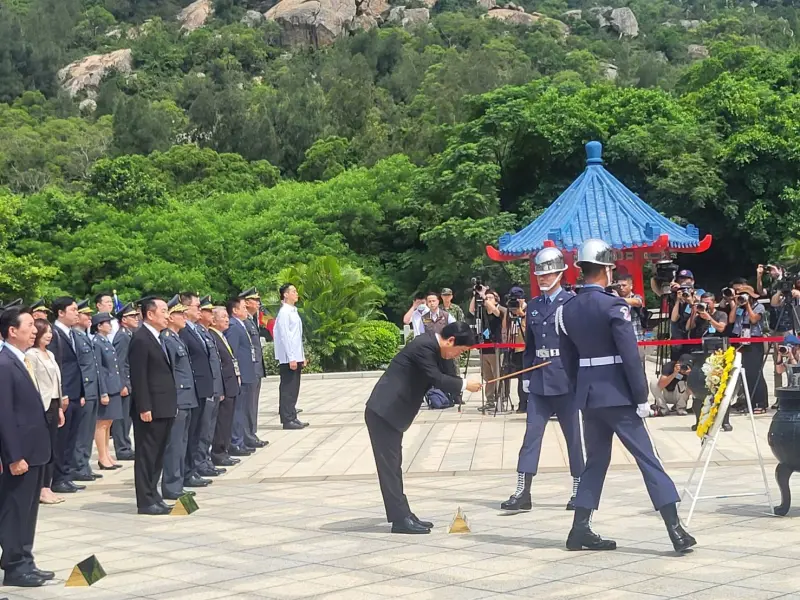 ▲賴清德赴太武山公墓主持追思祭悼典禮。（圖／記者陳佩君攝，2024.08.23）