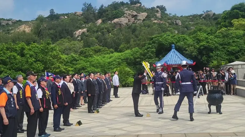 ▲賴清德赴太武山公墓主持追思祭悼典禮。(圖/記者陳佩君攝,2024.08.23)