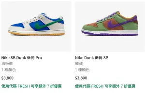 ▲NIKE熱門Dunk球鞋限省千元。（圖／擷取自Nike官網）