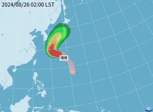 ▲珊珊颱風最新路徑。（圖／中央氣象署）