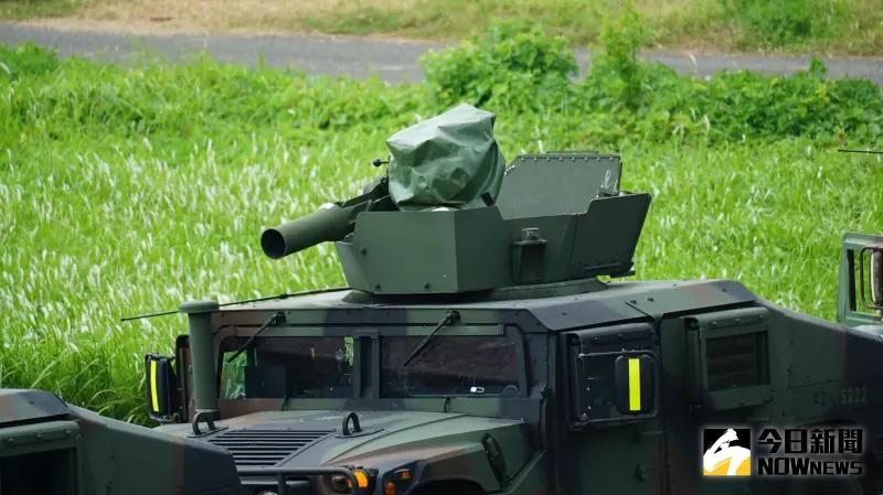 ▲M1167悍馬車搭載M41A7拖式飛彈發射系統,較舊式系統具更強搜索能力。(圖/記者呂炯昌攝,2024.08.26)