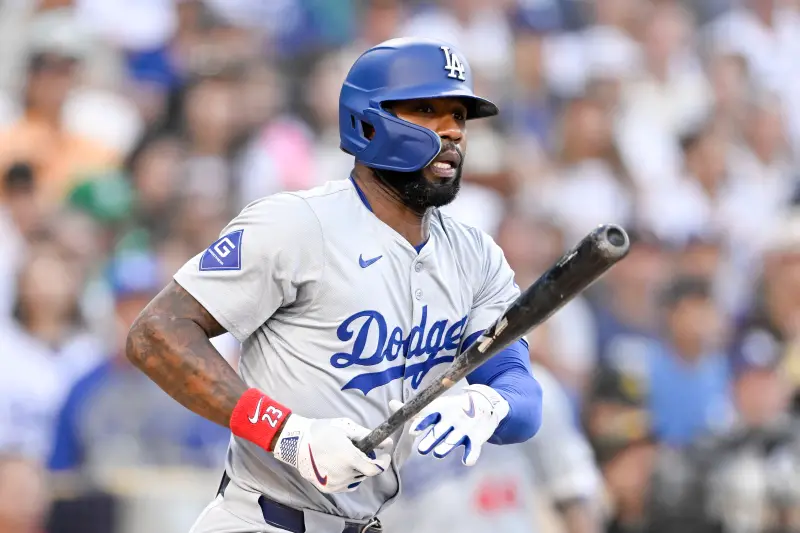 ▲洛杉磯道奇日前為了迎接工具人Chris Taylor歸隊，最終只能無奈將35歲的老將Jason Heyward給指定讓渡（DFA），如今道奇也正式把Heyward釋出，讓他成為自由球員。（圖／美聯社／達志影像）