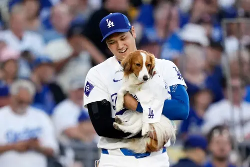 大谷翔平愛犬開球竟然爆紅！球迷紛紛敲碗：「要做Decoey的銅像」
