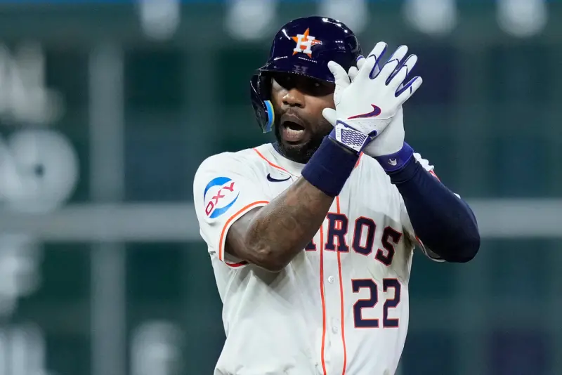 ▲35歲老將Jason Heyward近日因道奇陣中工具人Chris Taylor傷癒歸隊，遭到球團指定讓渡（DFA），成為自由球員，而他也很快就找到下家，轉戰休士頓太空人，轉隊後的首場比賽Heyward也馬上就有好表現。（圖／美聯社／達志影像）