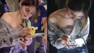 ▲見到粉絲拿著海報索要簽名的韓韶禧,直接在泰國街頭跪地幫粉絲簽,當街開啟了小型簽名會。(圖/myanmar46210、kimwmy X) ▲見到粉絲拿著海報索要簽名的韓韶禧,直接在泰國街頭跪地幫粉絲簽,當街開啟了小型簽名會。(圖/myanmar46210、kimwmy X)