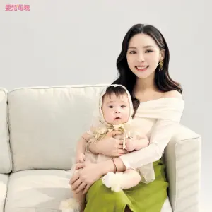 ▲熊熊帶女兒拍攝「嬰兒與母親雜誌」。(圖/嬰兒與母親雜誌提供)只能用一次 ▲熊熊帶女兒拍攝「嬰兒與母親雜誌」。(圖/嬰兒與母親雜誌提供)只能用一次