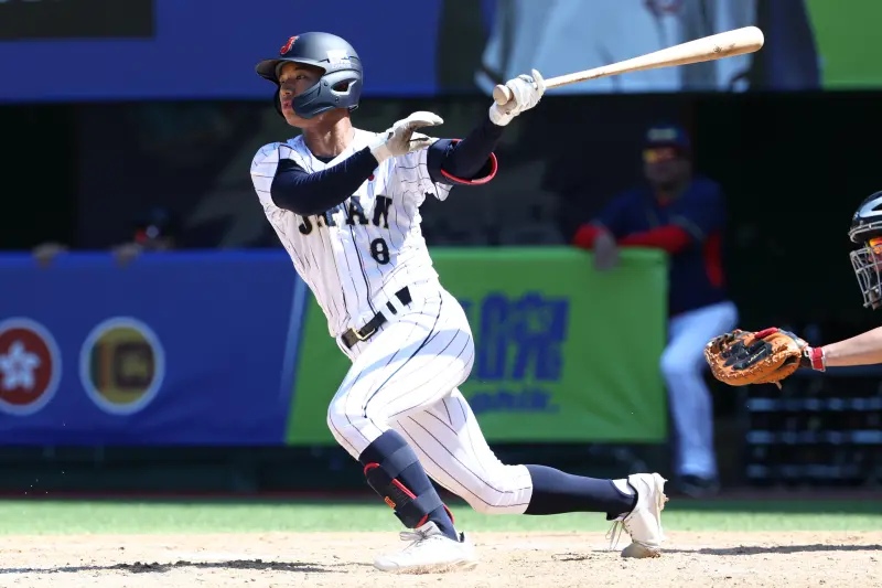 ▲U18亞青賽首戰，日本出戰香港，甲子園豪強大阪桐蔭的明星選手徳丸快晴，單場3打數敲出3安打，貢獻4分打點。（圖／賽會提供）