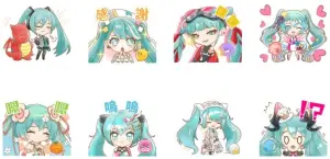 ▲LINE免費貼圖「Bubble2×初音未來」。(圖/取自LINE) ▲LINE免費貼圖「Bubble2×初音未來」。(圖/取自LINE)