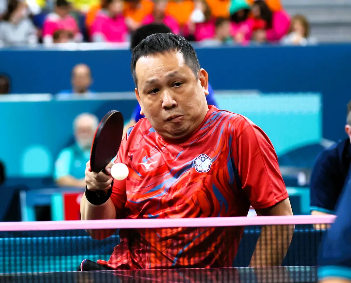 ▲桌球老將程銘志僅花了22分鐘，就闖進巴黎帕運金牌戰。(圖/體育署提供)