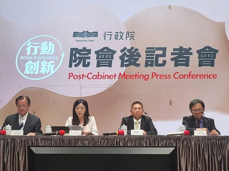 ▲行政院今舉行政院會,會後由代理發言人謝子涵轉述。(圖/記者陳佩君攝,2024.09.05)