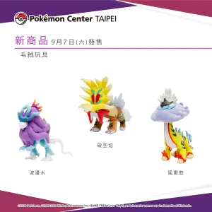 ▲波盪水,破空焰,猛雷鼓3種絨毛玩偶,在9月7日上架。(圖/寶可夢台灣) ▲波盪水,破空焰,猛雷鼓3種絨毛玩偶,在9月7日上架。(圖/寶可夢台灣)