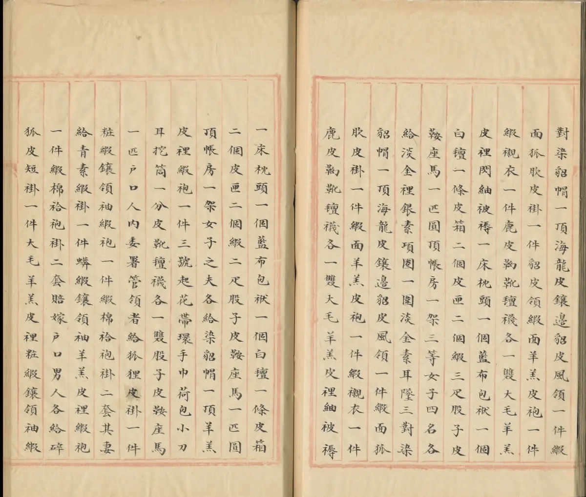 ▲固倫公主陪嫁粧奩清單。（圖／國立故宮博物院提供）