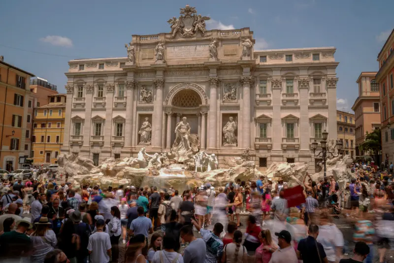 ▲位於義大利首都羅馬的許願池「特雷維噴泉」(Trevi Fountain)一直以來是當地十分著名的景點。(圖/美聯社/達志影像)