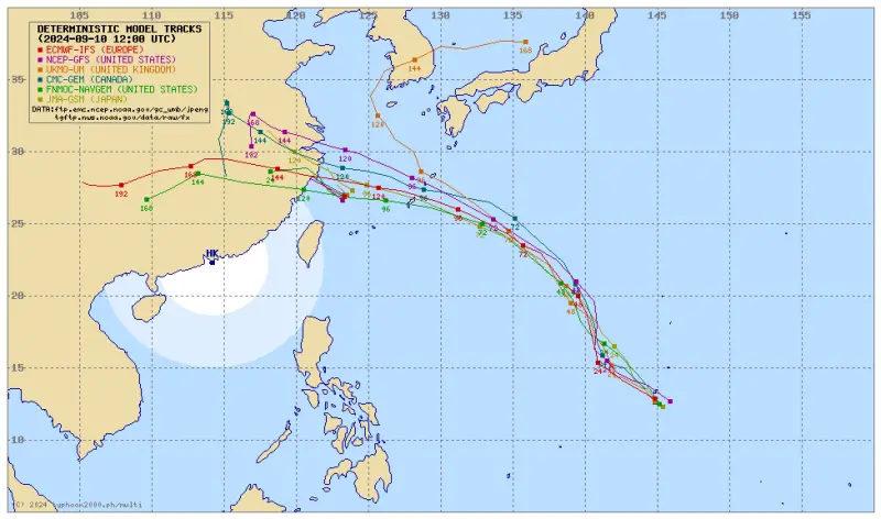 ▲貝碧佳颱風昨晚生成，路徑預估往琉球方向前進，隨後進入東海、登陸中國。（圖／翻攝Typhoon2000）