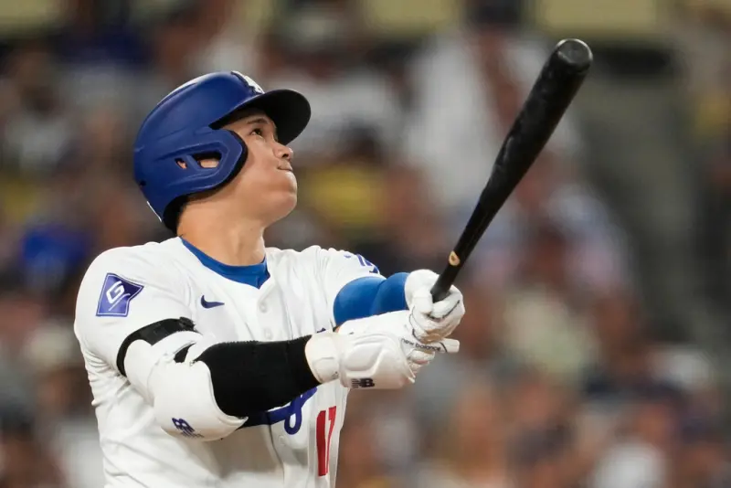 ▲MLB美國職棒大聯盟洛杉磯道奇、日籍二刀流好手大谷翔平敲出兩分打點安打。（圖／美聯社／達志影像）