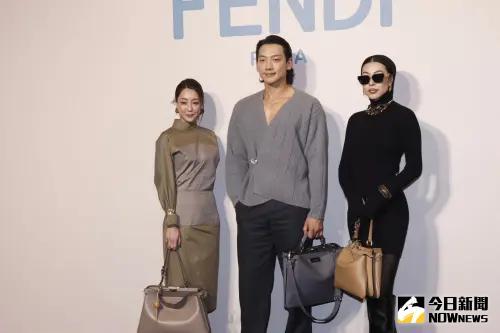  ▲Rain、蔡詩芸、謝欣穎FENDI Taiwan Diamond Towers 精品店開幕。（圖／記者李政龍攝影）