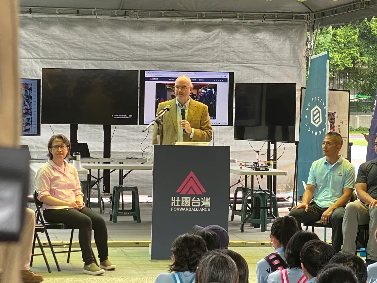 ▲谷立言出席壯闊台灣所舉辦的災害應變演練，提及「對手」越來越專注網路攻擊破壞關鍵基礎設施。（圖／記者陳威叡攝，2024.09.14）