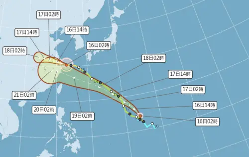 葡萄桑颱風油門全開！最新各國路徑曝　吳德榮揭「中秋降雨熱區」
