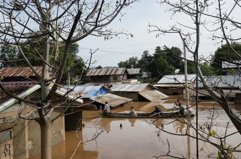 ▲颱風摩羯造成緬甸洪災，釀成113人死亡，超過60人失蹤。（圖／美聯社／達志影像）