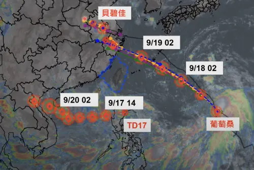 中秋節後雨下到發霉！颱風「葡萄桑、蘇力」夾攻　全台有雨時間曝
