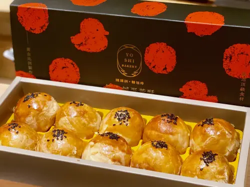 ▲陳耀訓蛋黃酥（圖／葉盛耀攝）