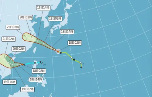 蘇力、葡萄桑雙颱風夾擊！雨彈躲不掉下5天　最新路徑、雨量整理
