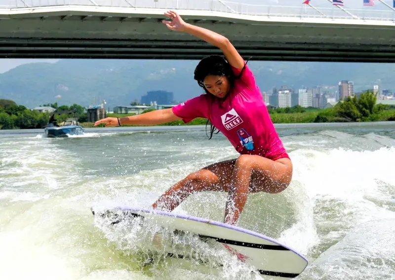 ▲2024年國際滑水公開賽，台灣青少女選手陳禹璇表現精彩。（圖／STARFiSH提供）