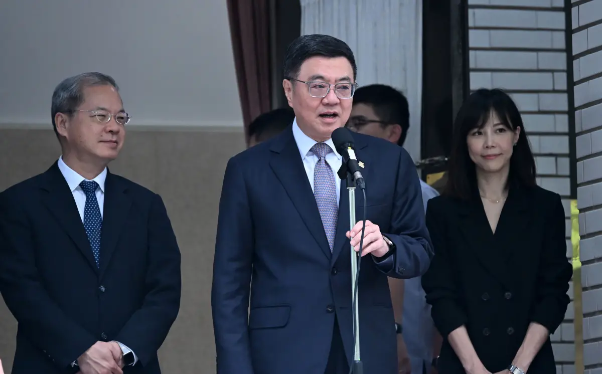 ▲行政院長卓榮泰今在立法院受訪時表示，輸入歐美的台灣的呼叫器都是沒有危險的（圖／記者林調遜攝，2024.09.20）