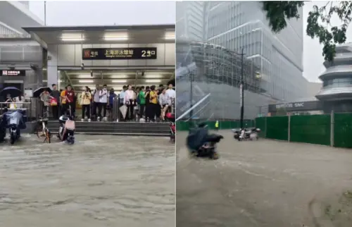 影／葡萄桑颱風登陸上海！6小時降雨破300毫米創紀錄　淹水景象曝
