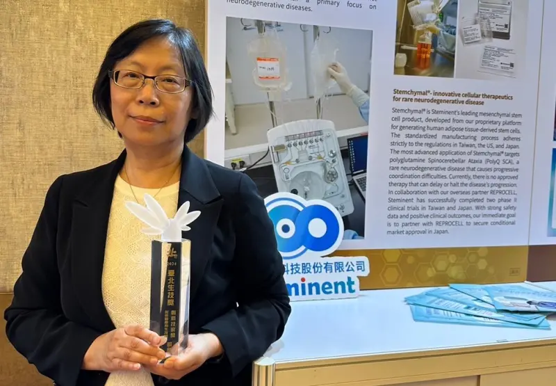 ▲仲恩生醫董事長王玲美出席2024台北生技獎,獲創新技術獎製藥暨應用生技組銅獎。(圖/仲恩生醫)