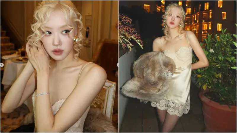 ▲擁有「人間YSL」稱號的Rosé出席巴黎時裝週看秀,一頭金髮美到發光,纖細的身材也引起眾人討論。(圖/Rosé IG)