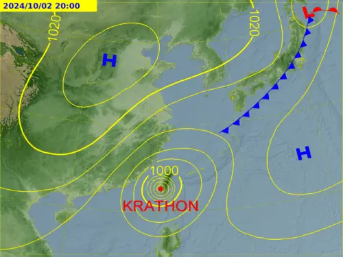 ▲山陀兒颱風北側、東側、西側原本都是高壓環繞，直到北方槽線將高壓分割，山陀兒才有機會往北移動。（圖／中央氣象署）