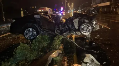屏東台3線清晨嚴重車禍!豐田擦撞內側BMW 男駕駛腦出血傷重送醫