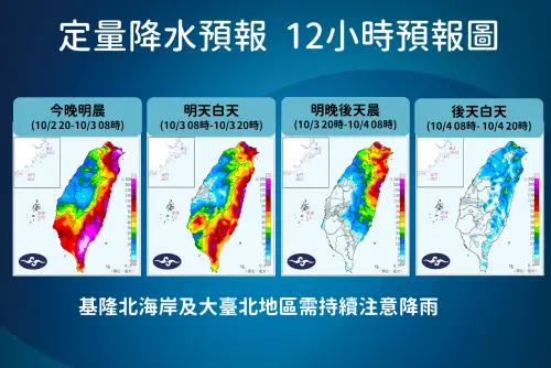 ▲山陀兒颱風雖然持續減弱，但還是會以颱風的姿態登陸台灣，路徑對各地降雨的變化也有所不同。（圖／中央氣象署）